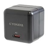 KYOHAYA USB充電器 Type-C 急速充電 PD QC 対応 20W キューブ型 USB-C 1ポート Power Delivery, Quick Charge, iPhone 13, AQUOS sense6, Xperia 5 III, Galaxy S21 5G, 各種対応 CHARGE GEAR CUBE 20 JKPD20S1 (ブラック)