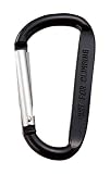 TRUSCO(トラスコ) カラビナ 線径8mmx80mm D型 ブラック TKN880BK