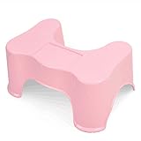 Kangzhixing トイレ踏み台 安全補助踏み台 ステップ 子供 トイレトレーニング プラスチック製 高齢者 妊婦 滑り止め (ピンク)