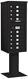 Salsbury Industries 3411s-09blk 4 C Pedestalメールボックス、ブラック