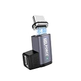 日本の中小企業 MSL FORCE USB-C to USB-C 変換用アダプタ マグネット吸着 PD 100w 480Mbps 軽量小型 急速充電 tz67 tz68 コネクタ 1個 L字