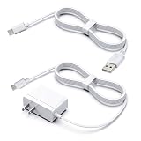 対応BabyGoo ベビーモニター用 ACアダプター 5V2A Type-C 1.8m + USB Micro 充電コード 3m セット 白 - 監視カメラ・モニター同時充電対応 PSE認証済