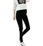 Spinas（スピナス） マタニティ 冬 レギンス パンツ 裏起毛 あったか 全5色 ブラック ライトグレー ネイビー ワインレッド ダークグレー (XL, ブラック)