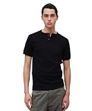 [Avirex] [アヴィレックス] Tシャツ半袖 (抗菌) (防臭) DAILY RIB HENLYNECK TEE 6143504 メンズ Sサイズ 009 BLACK