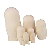 Tiuimk ロシア製ハンドメイド10層未塗装マトリョーシカ人形セット - DIYペインティングクラフトキット