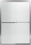 Sterling 581075-48S-G03 Meritor Frameless Sliding Shower Door with Frosted Glass Pattern, 47-5/8 x 6