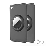 YOREMEI AirTagケース Airtagカードケース2枚ウォレットインサートエアタグケースTPU製 軽量薄型財布用AirTagカードキーホルダー 落下防止 スリムクレジットカードサイズのインサートAir Tagカバー/財布/ハンドバッグ/ポケット/バックパック/鍵など紛失防止 (ブラック-2枚)