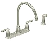 Moen CA87000SRS High-Arc Kitchen Faucet with Side Spray from the Banbury Collection, Spot Resist Sta