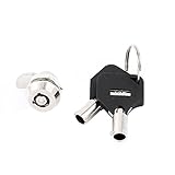 uxcell　カムロック　 16 x 15mm　シルバートーン　金属素材　10mm　クォーターターン