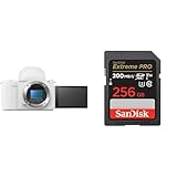 SONY(ソニー) Vlog用カメラ APS-C ミラーレス一眼カメラ ZV-E10M2 ボディ(レンズなし) ウィンドスクリーン付属 ホワイト ZV-E10M2 WQ + SanDisk SDカード 256GB SDXC Class10 UHS-I V30 読取最大200MB/s SanDisk Extreme PRO SDSDXXD-256G-GHJIN 新パッケージ