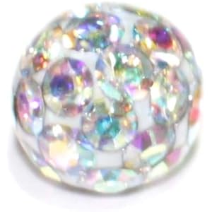 FLYSTYLEVITA ボディピアス 16G パヴェ20色から選べる ストレートバーベル ディスコボール ミラーボール…