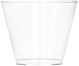 ChefLand 9 Oz. Crystal Clear Heavyweight Plastic Squat Tumblers Party Cup - 20 Count [並行輸入品]