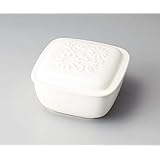 萬古焼 野路菊おひつ器 2合 (白) ノジギク 陶製おひつ 電子レンジOK