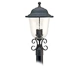 Sea Gull Lighting 8259-46 3-Light Trafalgar Post Mount Light Fixture, Oxidized Bronze [並行輸入品]