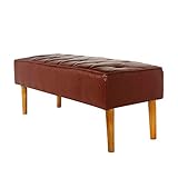 BO-RION(ボーリオン) 2人掛け 大きめ ソファー レザー ソファ PVC ベンチ チェア 北欧 アンティーク ローソファー 待合椅子 ベンチチェアー 長椅子 ダイニング（ ブラウン）
