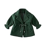 ALLAIBB ベビー服 アウター 秋 女の子 ダッフルコート 子供 コート フリース 飛びそで 裏地付き size 120 (グリーン)