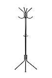 wilshineコートラックwith 3階層と12フック、メタルFree Standing Hallツリーのジャケット/帽子/スカーフ/財布/傘、ブラック