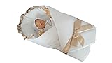 BlueberryShop Satin Swaddle Wrap Blanket Duvet for Newborn Baby 100% Cotton 0-3m ( 0-3m ) ( 78 x 78 
