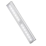 Bosutann LEDセンサーライト 14LED 4モード 人感センサーライト 明るさ4段階調整可能 USB充電式 省エネ 超寿命 マグネット付き 階段 クロゼット 玄関に最適 昼光色 シルバー