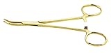 SE 653GFC 5-Inch Curved Forceps, Gold [並行輸入品]