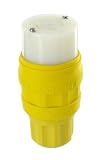 Leviton 76W75-C 20 Amp, 250 Volt, 3 Phase, NEMA L15-20, 3P, 4W, Industrial Grade, Grounding, Wetguar