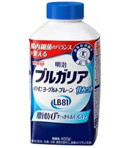 Amazon.co.jp: [冷蔵] 明治ブルガリアのむヨーグルトプレーンLB81 400g