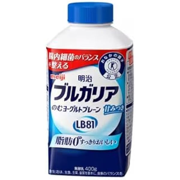 Amazon.co.jp: [冷蔵] 明治ブルガリアのむヨーグルトプレーンLB81 400g