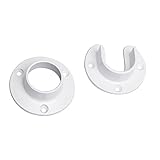 Closet Pro HD CD-0010-WT Heavy Duty Closet Pole Sockets, White [並行輸入品]