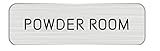 ドアプレート メタルプレート ドアサイン (POWDER ROOM, Silver/Black) Hansmare Aluminum Door Sign シンプル トイレ オフィス 部屋 表札 高級感