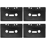 STOBAZA 4本 ブラック マット カセット テープ ブランク カセット テープ 録音用 ブランク オーディオ テープ オーディオ カセット テープ 空の カセット テープ 録音可能 テープ