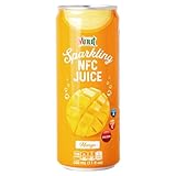 Vinut（ヴィナット）果汁85％ トロピカルスパークリングジュース マンゴー味 ベトナム プレミアム炭酸飲料（330ml × 24本）