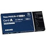 アマノ タイムカード 6欄印字 月末･15日締切 1箱(100枚入) TIMEPACK6-Aｶ-ﾄﾞ/62774024