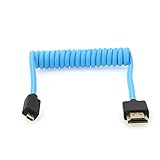 Eonvic 高速 8K Micro HDMI - HDMI 2.1 編組コイル ケーブル Sony F55 a7S A7S3 A74 BMPCC4k カメラ - Atomos Ninja Ninja V 用 (micro HDMI-HDMI TTC BL)
