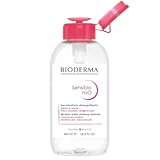 【正規品】ビオデルマ（Bioderma）サンシビオ エイチツーオー D（H2O） 片手プッシュポンプ 500mL 敏感肌用 クレンジング水（大容量 洗顔 メイク落とし クレンジングウォーター 敏感肌用 無香料 無着色 エチルアルコール、オイル、 パラベン無添加 弱酸性）