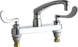 シカゴ洗面1100 – 317 AB商用グレードキッチン蛇口with手首ブレード手、 1 1100-317ABCP 1