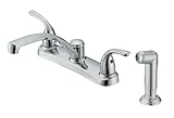 Oakbrookキッチン蛇口低リード2ハンドル8 " 1.75 GPMクローム仕上げ