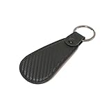 CARBON-izm カーボンイズム キーホルダー CSL シューホーンキーホルダー CB100-103 カラー:本体-黒/ステッチ-黒 本体サイズ:48 × 140 × 8 (mm)