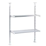 TAKUBO　タクボ　水切棚シリーズ　つっぱり折りたたみ棚　2段　幅45cm(1段平棚仕様)　TP2-45C