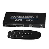 ビデオウォールコントローラー2X2、4K 60Hz 2x2TVビデオウォールコントローラースクリーンステッチングプロセッサースプライサー2x13x1 1x3 1x2 4x1 1x4PS4HDTV用HDビデオスプライサー (4K 60HZ)