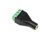 金メッキ 3.5mmステレオミニジャック 3極ターミナル 変換コネクター 3ピン端子に直接配線