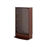 【地球家具】フィギュアラック「レギュラー」新シリーズ 幅55cm ロータイプ 本体【正規品】 LED兼用 [鍵付きコレクションケース] [耐震]（ロータイプ、深型（奥行19cm）、ブラウン） ※LED、ミラーは別売です