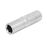 uxcell 　六角ビット　六角ソケットレンチ　ヘックス　クロム－バナジウム鋼製　シルバートーン　14mm