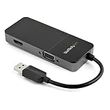 USB 3.0 - HDMI & VGA アダプター - 4K/1080p USB Type-A デュアルモニター マルチポートアダプターコンバーター - 複数の画面用外部ビデオグラフィックスカード - マルチディスプレイUSBアダプター