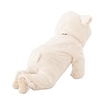 （コズーン）KO ZOON D2 Baby's 赤ちゃん ボア 着ぐるみ モコモコ 動物 コスチューム くま ひつじ ライオン うさぎ さる (95cm, ホワイト)