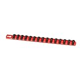 Ernst Manufacturing 8314-Red-1/4 13-Inch Socket Organizer and 15-1/4-Inch Dura-Clip Socket Clips [並行