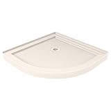DreamLine dlt-7033330 – 22四半期ラウンドシャワーベース、33 " W x 33 " D、ビスケット