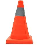 PLATA 折りたたみ 式 三角 コーン カラーコーン 伸縮式 赤 レッド red 【 高さ 30ｃｍ 】