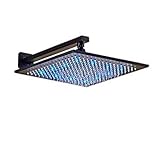 Senlesen 10 Inch SquareステンレススチールシャワーヘッドLED、オイルはブロンズ ブラック se031656