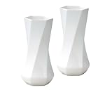 BLACK&WHITE 花瓶 ホワイト 90×90×180Hmm 005-B-W 2個セット