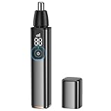 鼻毛カッター メンズ 【2024新モデル】エチケットカッター 触覚スイッチ 3段階スピード調節 Type-c 充電式 LEDディスプレイ 小